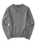 Melange V-Neck Pullover Sweater, Size 2-7