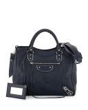 Metallic Edge Classic Velo AJ Bag, Royal Blue