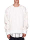 Double-Layer Sweatshirt & Shirt Combo