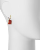 Sea Leaf 18K Gold & Coral Earrings