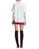Edyth High-Low Short-Sleeve Shirt