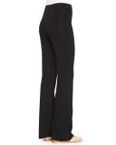 Casey Boot-Cut Knit Pants, Black