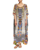 Embellished Caftan Coverup Maxi Dress, Echoes of Engai