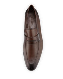 Lorenzo Calfskin Leather Loafer, Brown