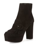 Suede Fringe 110mm Ankle Boot