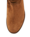 Cara Short Suede Boot, Wood