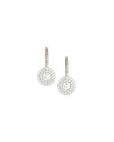 18K White Gold Double-Halo Diamond Earrings