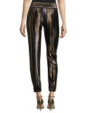 Colette Striped Cocktail Lounge Pants, Multi