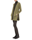 Stretch Suede Ankle Pants, Turtle