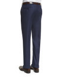 Parker Serge Super 150s Trousers, Navy