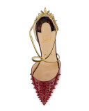 Goldocross Spike 100mm Red Sole Pump, Carmin