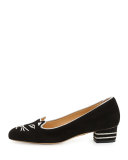Kitty Suede 35mm Pump, Black