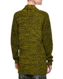 Notch-Collar Double-Breasted Cashmere Jacket, Black Ancient Gold