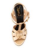Tribute Patent Leather Sandal, Dark Nude