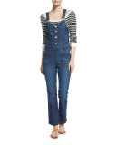 Le High Cropped Denim Overalls, Radnor