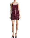 Blake Sleeveless Embellished Dress, Oxblood