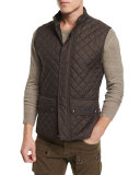 Quilted Snap-Front Waistcoat, Mahogany