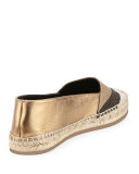 Hodgeson Check-Canvas Espadrille, Heritage Gold