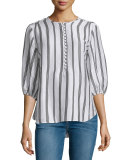Nueva Augustina Skinny-Striped Tunic, Daylights Stripe