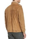 Suede Bomber Jacket, Camel