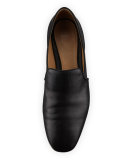 Alys Leather Slipper Flat, Black