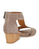 Ollie Leather City Sandal, Medium Gray