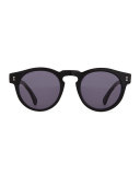 Leonard Round Sunglasses, Black