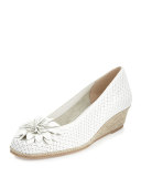 Mae Perforated Demi-Wedge Pump, White