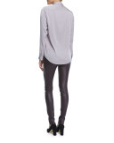 Petah Classic Georgette Blouse, Dusty Lilac