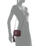 Monogram Blogger Leather Crossbody Bag, Bordeaux
