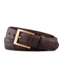 Matte Alligator Belt with Interchangeable Buckles