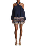 Marion Tiered Mini Skirt, Multi Pattern