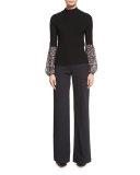Wanderlust Wide-Leg Utility Pants, Black