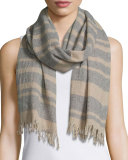 Reclaimed Cashmere Stripes Scarf 