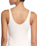 V-Neck Tank Bodysuit, Dusty Pink