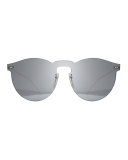 Rimless Mirrored Sunglasses, Gray