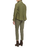 The Swingy Army Jacket, Hunter Green
