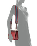Pionnière Web-Strap Shoulder Bag, Red (Rubino/Granato)