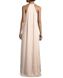 Beaded Halter Maxi Dress