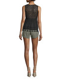 Owen Embroidered Top W/Tassel Trim