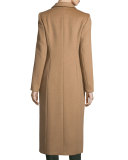 Long Camel-Hair Coat, Caramel