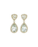 Signature Green Amethyst & Diamond Drop Earrings