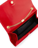 Kate Monogram Medium Velvet Tassel Shoulder Bag, Red