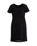 Lasered Floral Grid Dress, Black 
