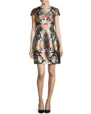 Imoen Opulent Jacquard Party Dress, Black