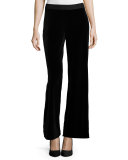 Velvet Wide-Leg Pants 
