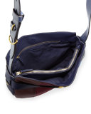 Gemini Link Belted Striped Shoulder Bag, Toba/Mer/Mac/Fres