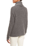 Davenport Cashmere Turtleneck Sweater, Dark Gray