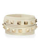 Multi-Wrap Rockstud Leather Bracelet