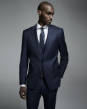 Hevans Three-Piece Wool Suit, Navy